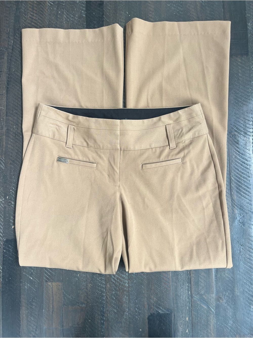 Express Editor Pants Womens 8 Regular Beige Tan Khaki Barely Boot Trouser